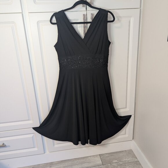 Cleo Dresses & Skirts - Cleo Petites Holiday Party Dress | Size 12P, V-Neck, Empire Waist, Midi, Swing